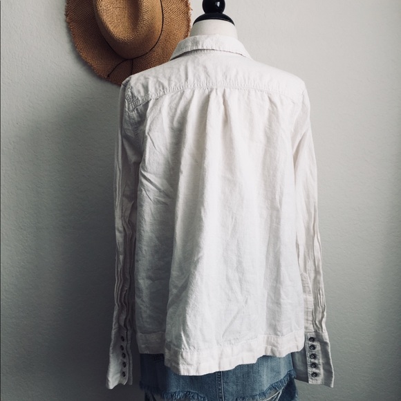 💥 HP Free People Collared White Blouse - Picture 3 of 7